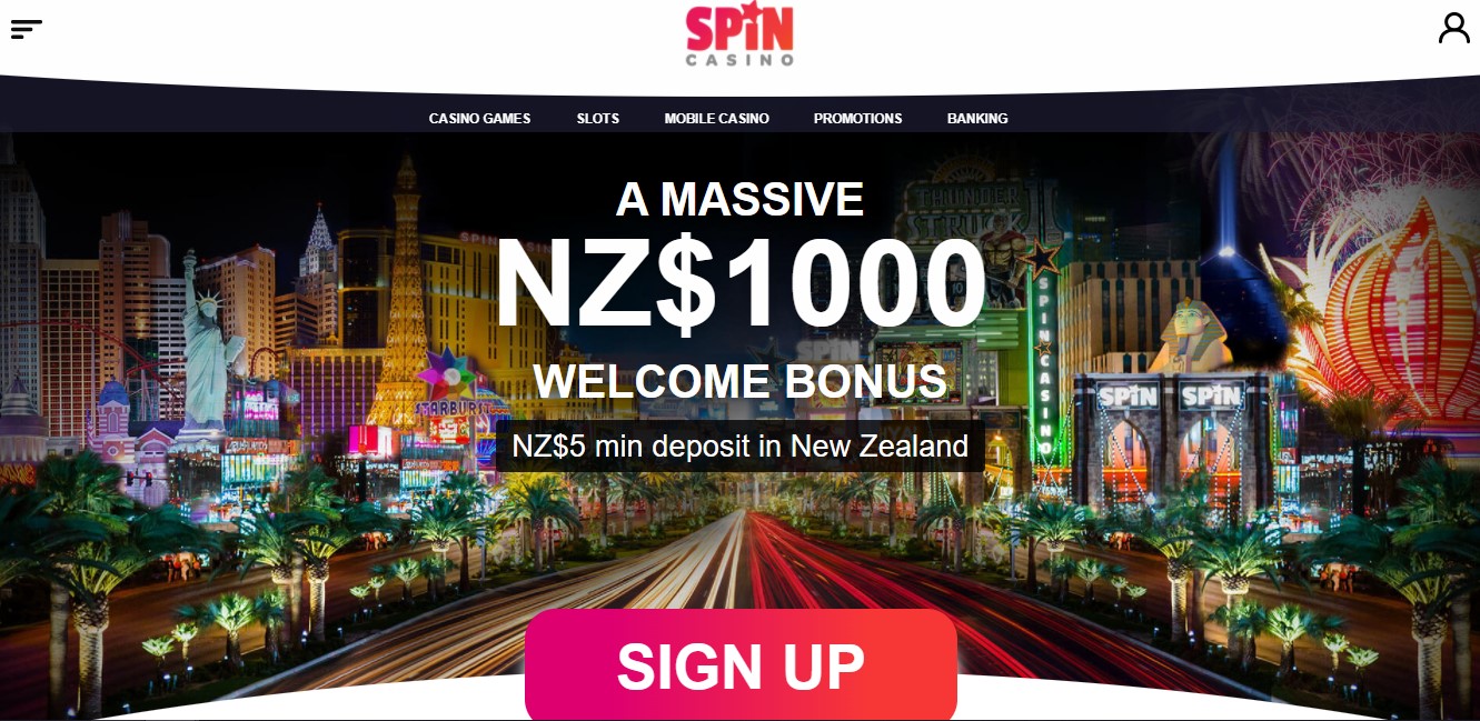 Spin Casino 5$ deposit NZ