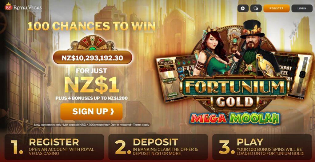 Royal Vegas 1$ deposit casino
