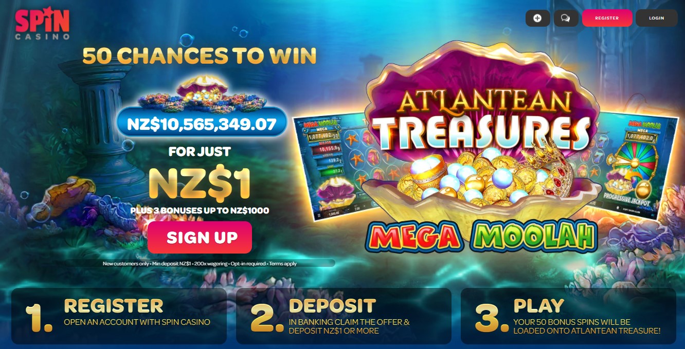 Spin Casino NZ Get 50 Free Spins On 1 Deposit Now