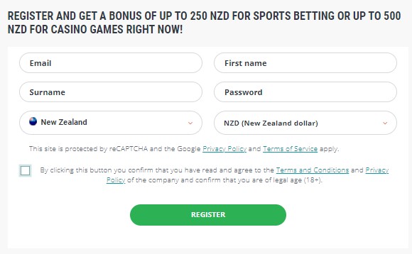 22bet casino registration