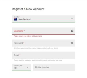 Casino register new account