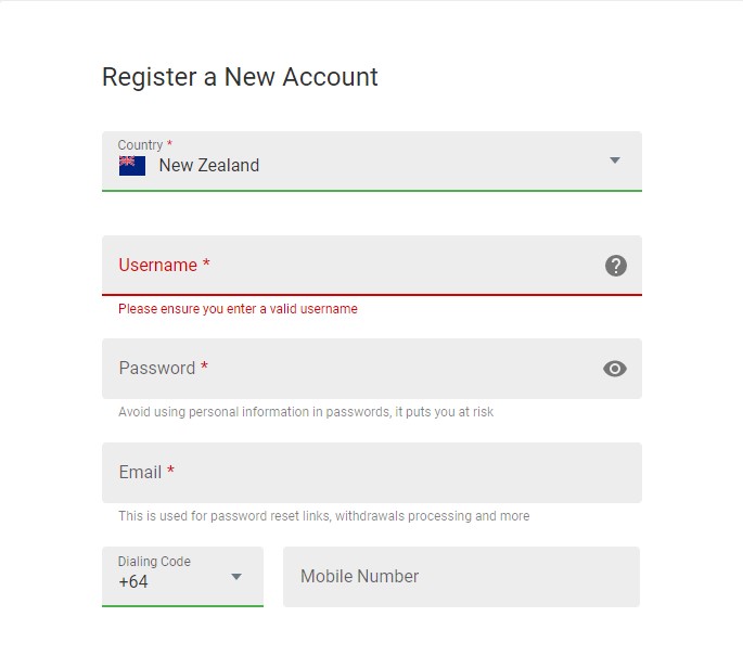 casino register new account