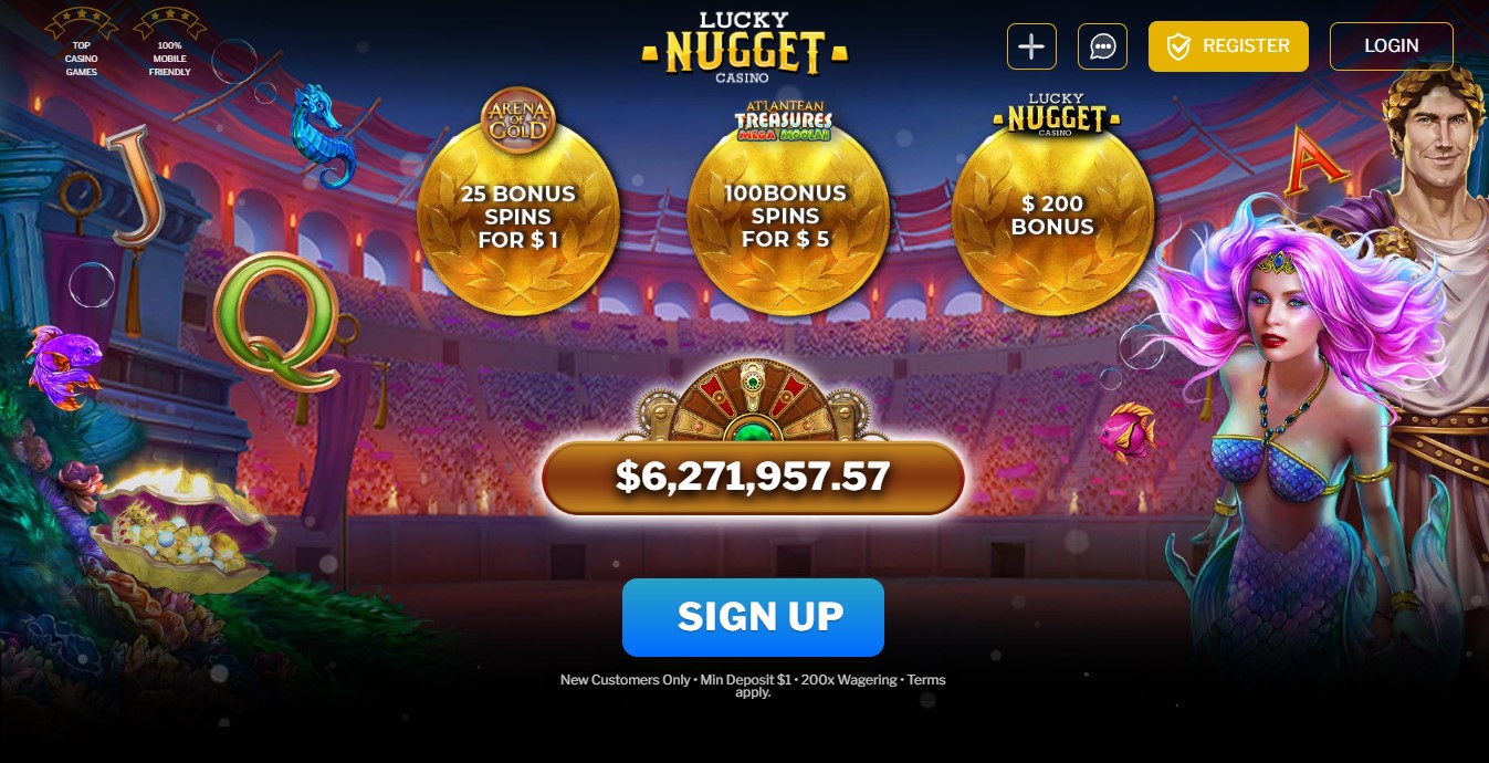 1$ Lucky Nugget casino NZ