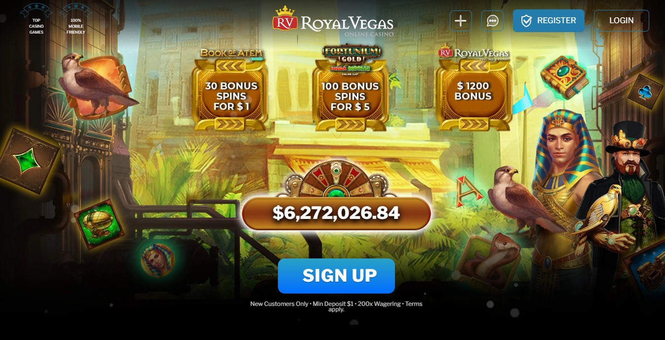 Royal Vegas 1$ deposit casino NZ